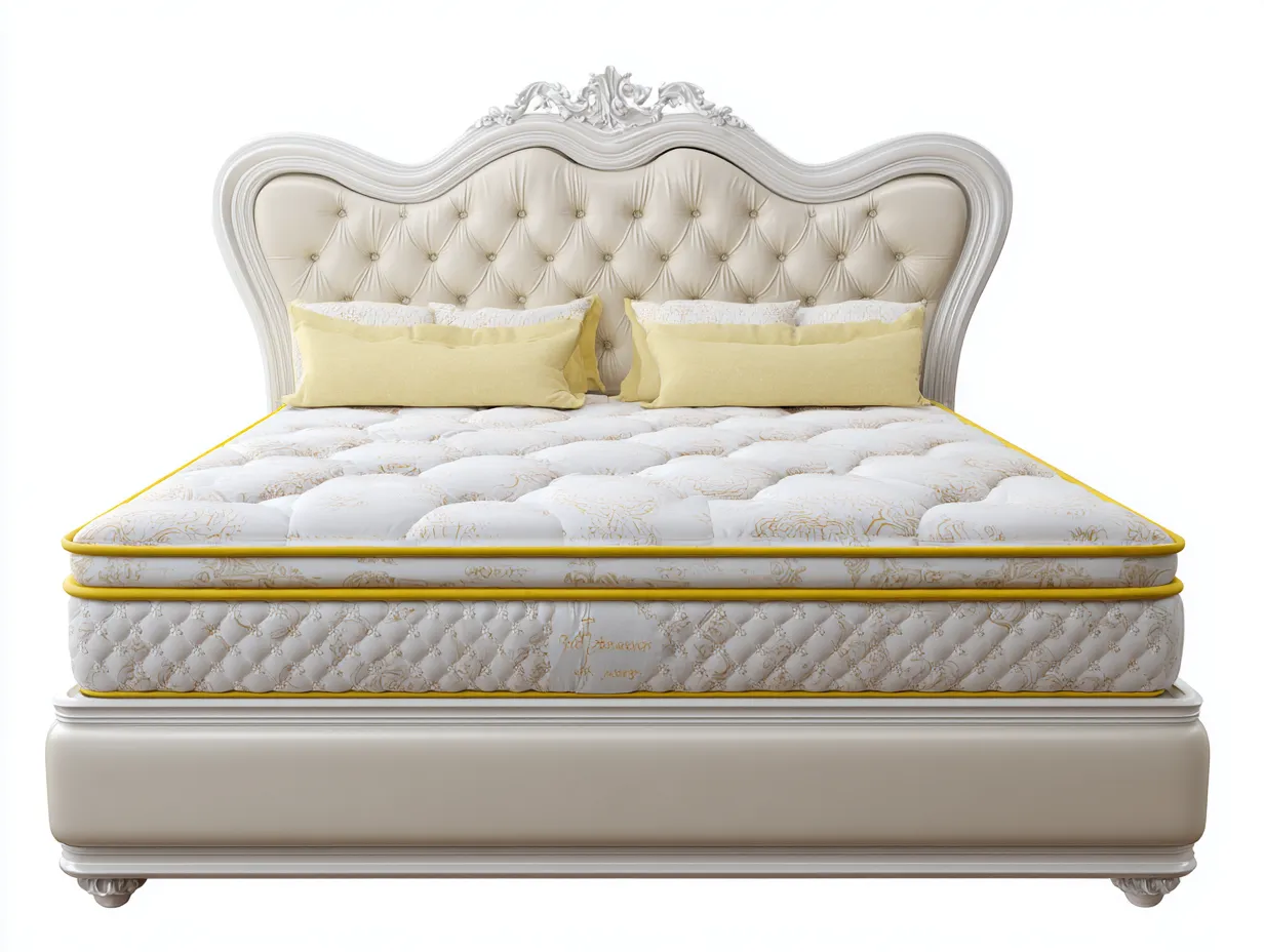 Letto matrimoniale imbottito 200x160x150 cm - beige - adatto per camera da letto - design classico-Dwellingoliq