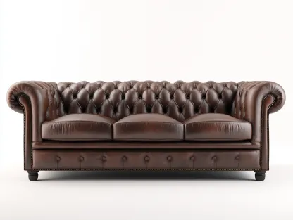 Divano 3 posti rivestito in vera pelle 210x95x78 cm - marrone scuro/nero - design classico-Dwellingoliq