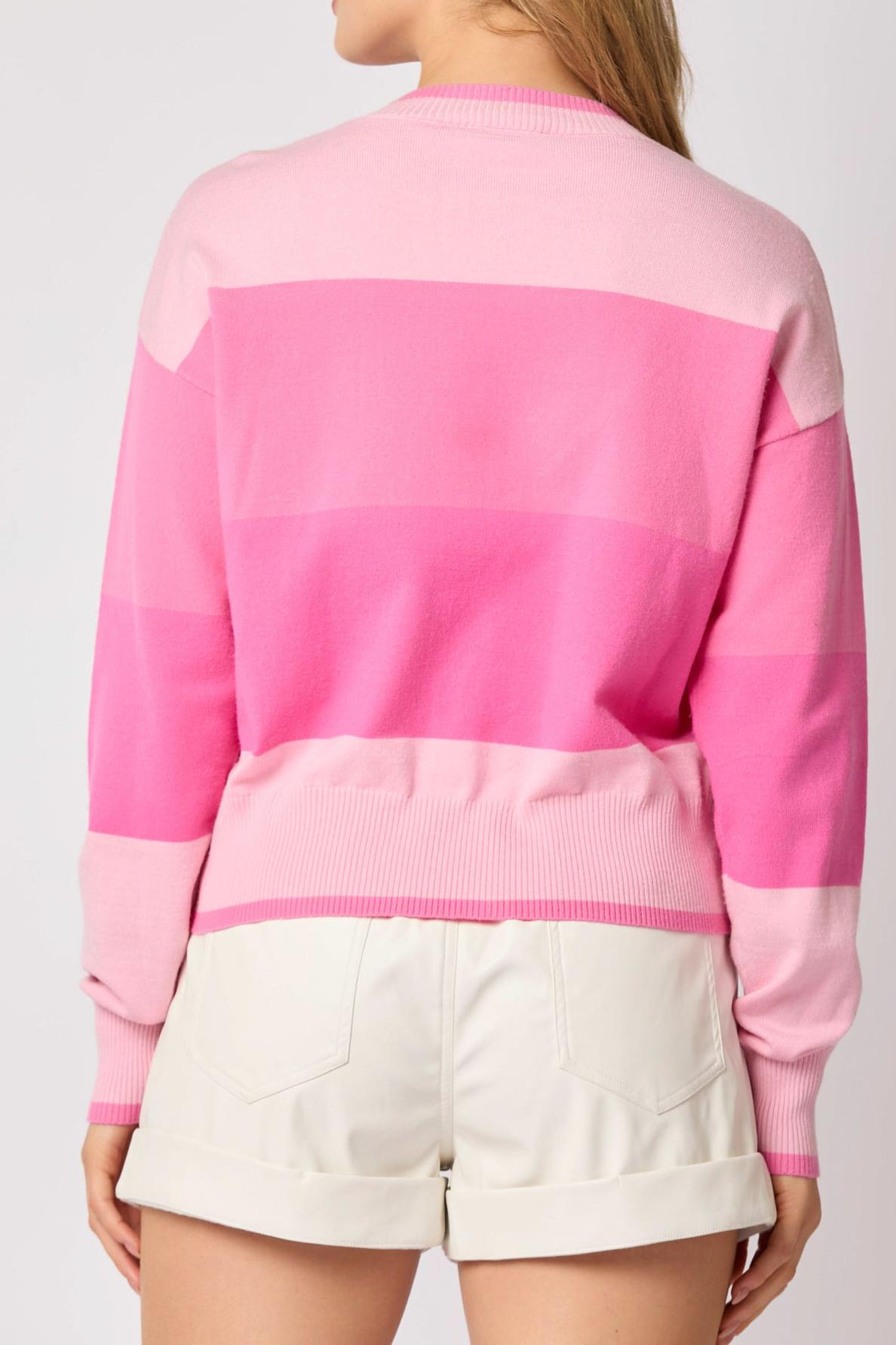 Sequined Knitted Long-Sleeved Pullover Top