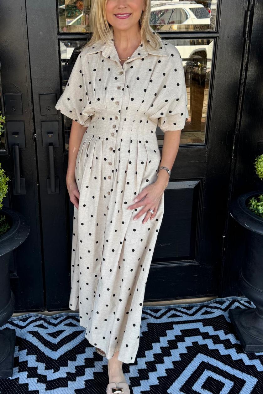 Polka dot maxi dress