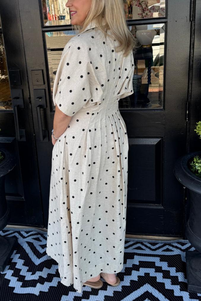 Polka dot maxi dress