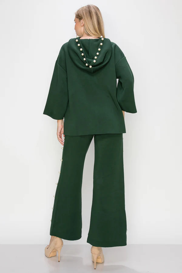 Pearl Embellished Leisure Suit