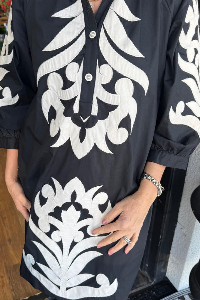  Contrast Printed Dress