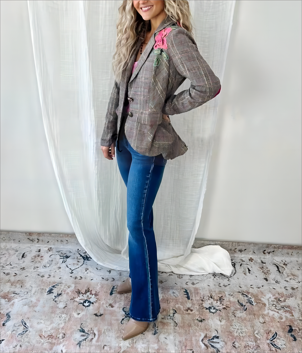 Aratta Gabriella Rose Flower Print Blazer