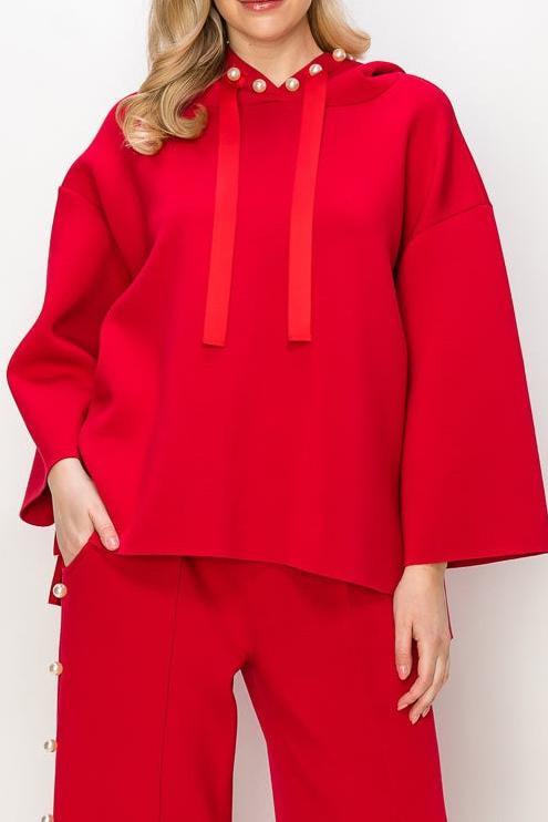 Pearl Embellished Leisure Suit