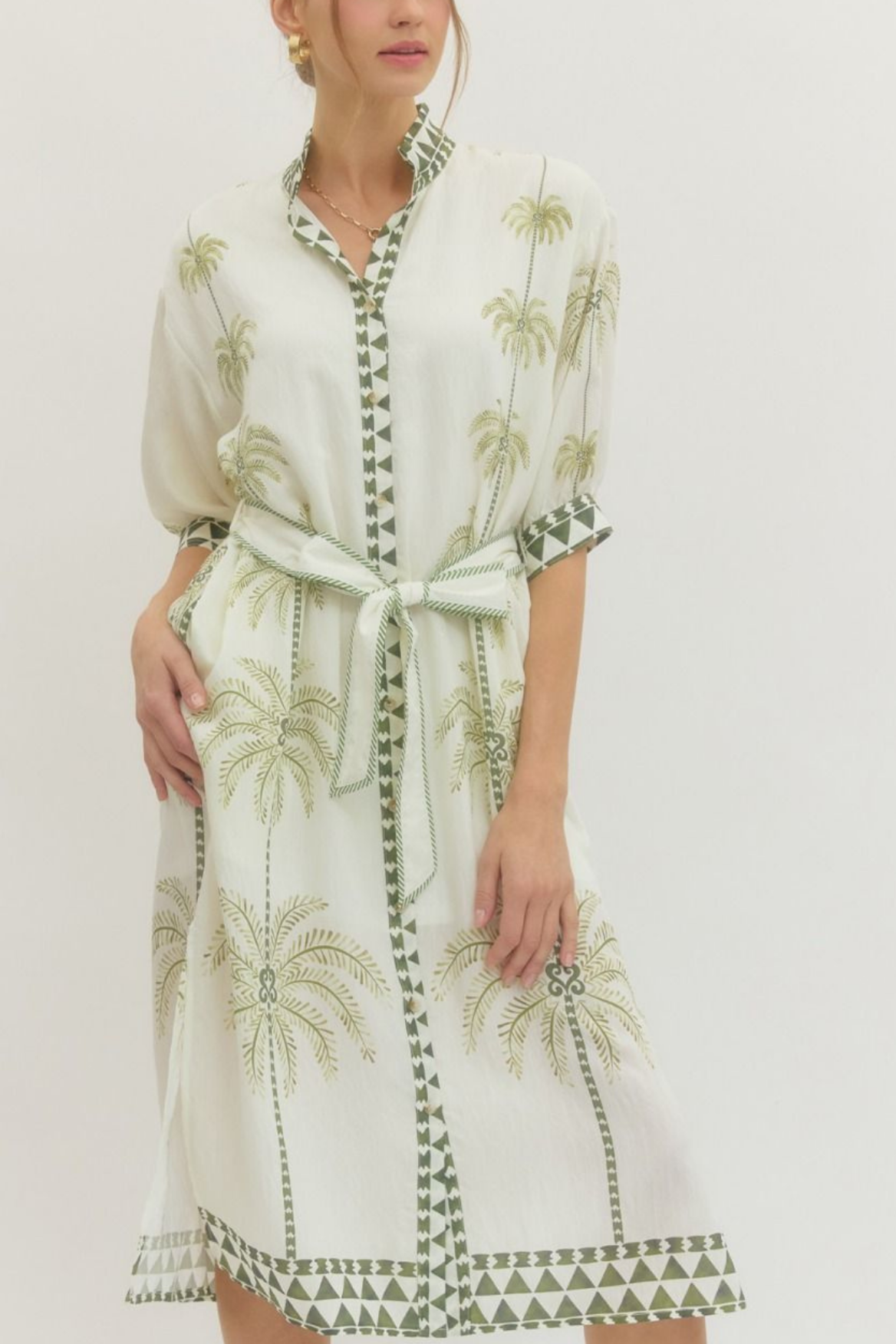 Palm Paradise Midi Dress