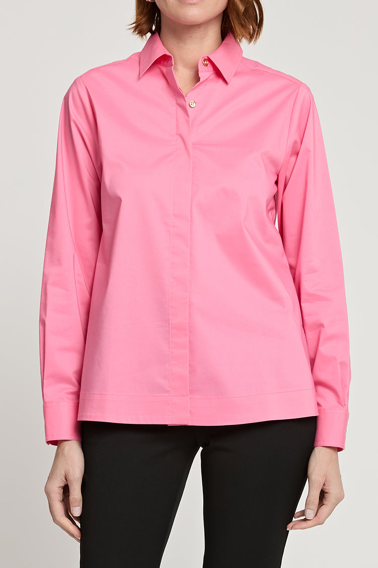 Long Sleeve Zip Back Shirt