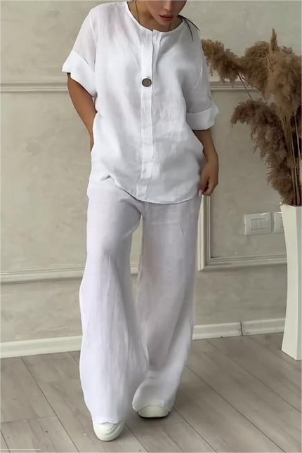 Solid Color Leisure Suit