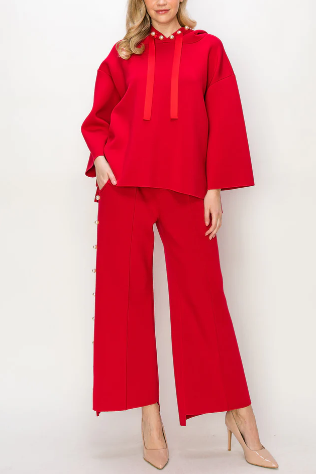 Pearl Embellished Leisure Suit