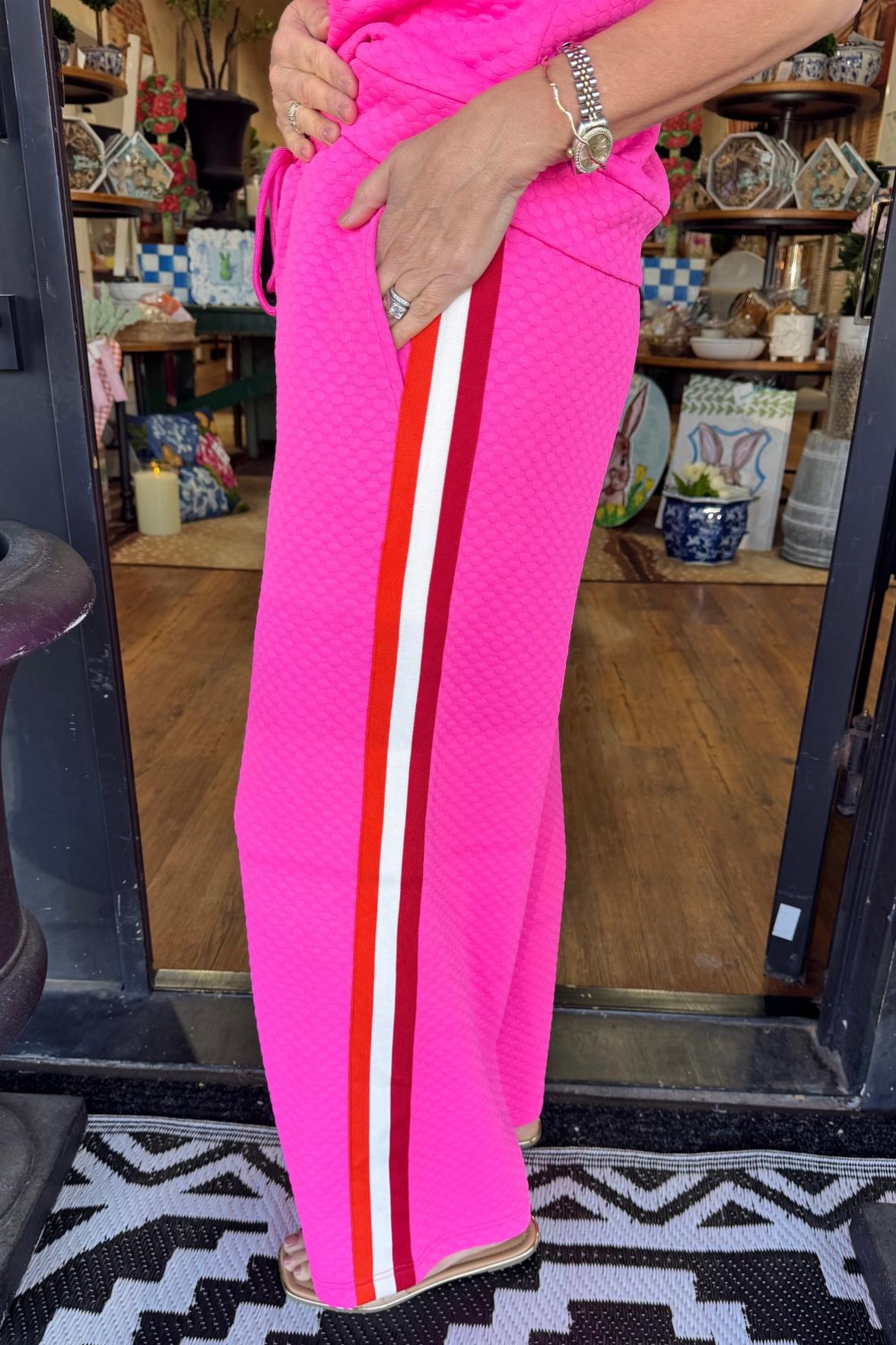 Color-blocked athletic and casual set