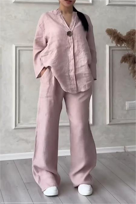 Solid Color Leisure Suit