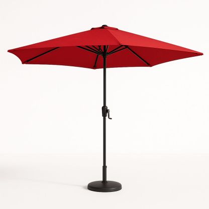 Outdoor Aluminium Patio Umbrella with Red Canopy 270cm-Xaliveron