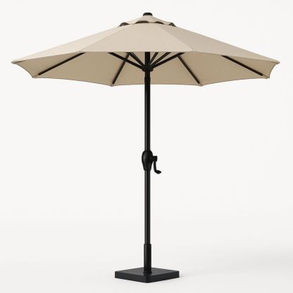 Outdoor Aluminium Patio Umbrella with Polyester Canopy Beige 270cm-Xaliveron