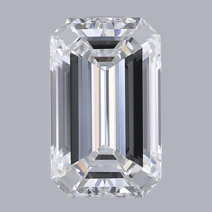 Ascend—Still Light Ring |Emerald-Cut Lab-Grown Diamond | Versailles Half Coverage Pave Ring in 18K White Gold