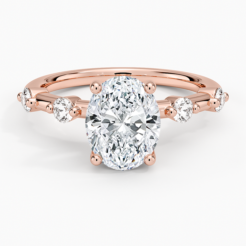 Bloom—Adorn Ring | Oval-Cut Lab-Grown Diamond | Prong-set Diamonds Ring in 18K Rose Gold