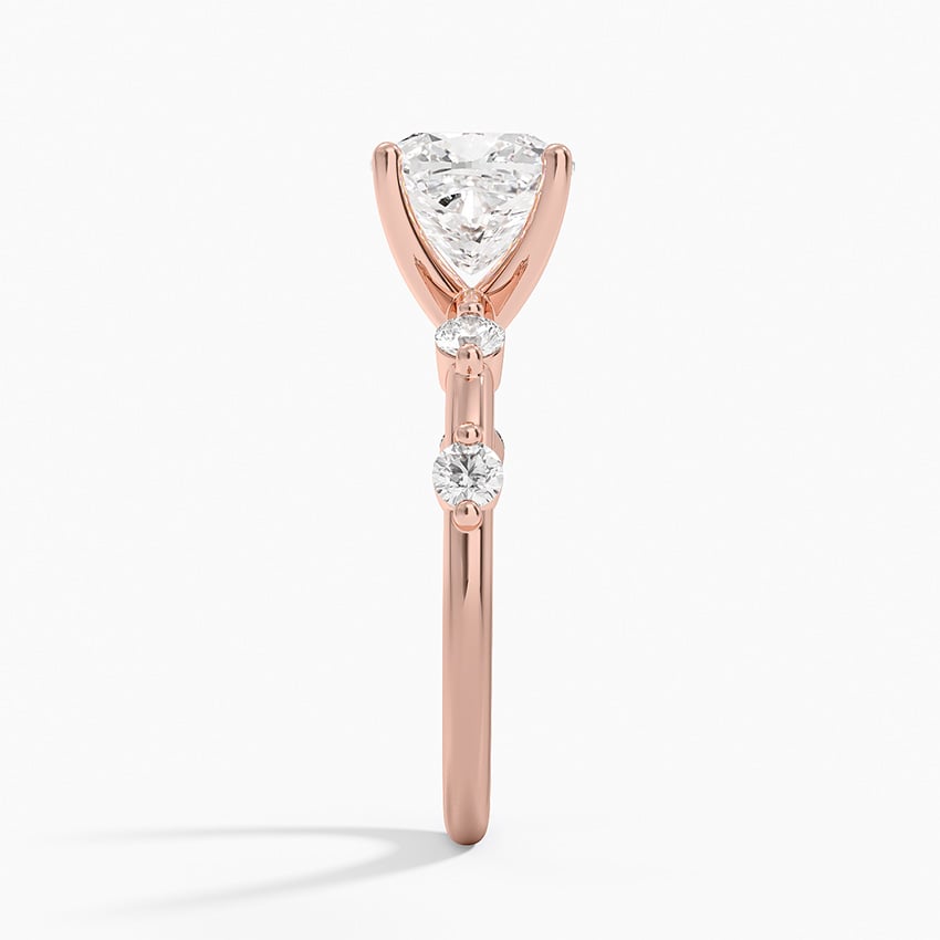 Ascend—Adorn Ring | Cushion-Cut Lab-Grown Diamond | Prong-set Diamonds Ring in 18K Rose Gold