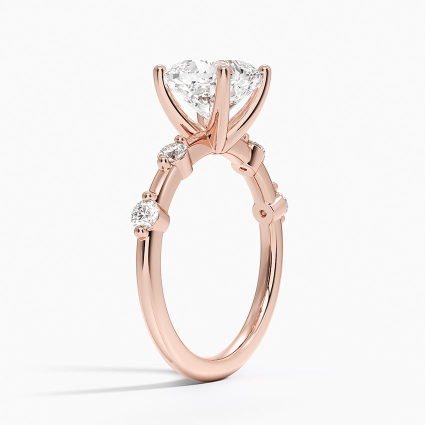 Ascend—Adorn Ring | Cushion-Cut Lab-Grown Diamond | Prong-set Diamonds Ring in 18K Rose Gold
