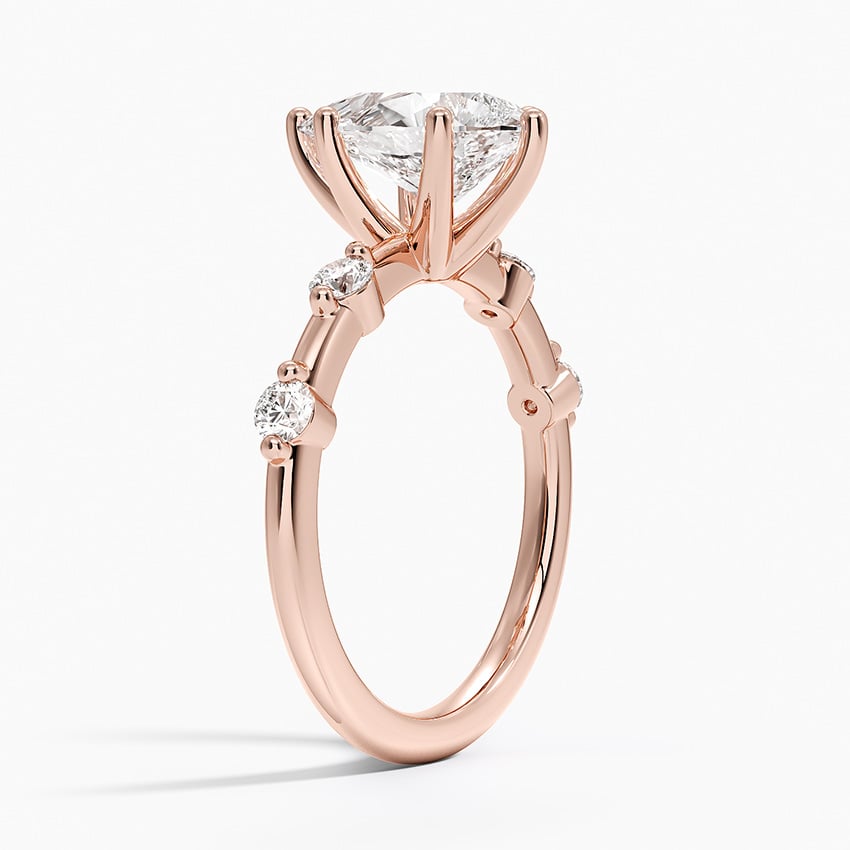 Bloom—Adorn Ring | Pear-Cut Lab-Grown Diamond | Prong-set Diamonds Ring in 18K Rose Gold