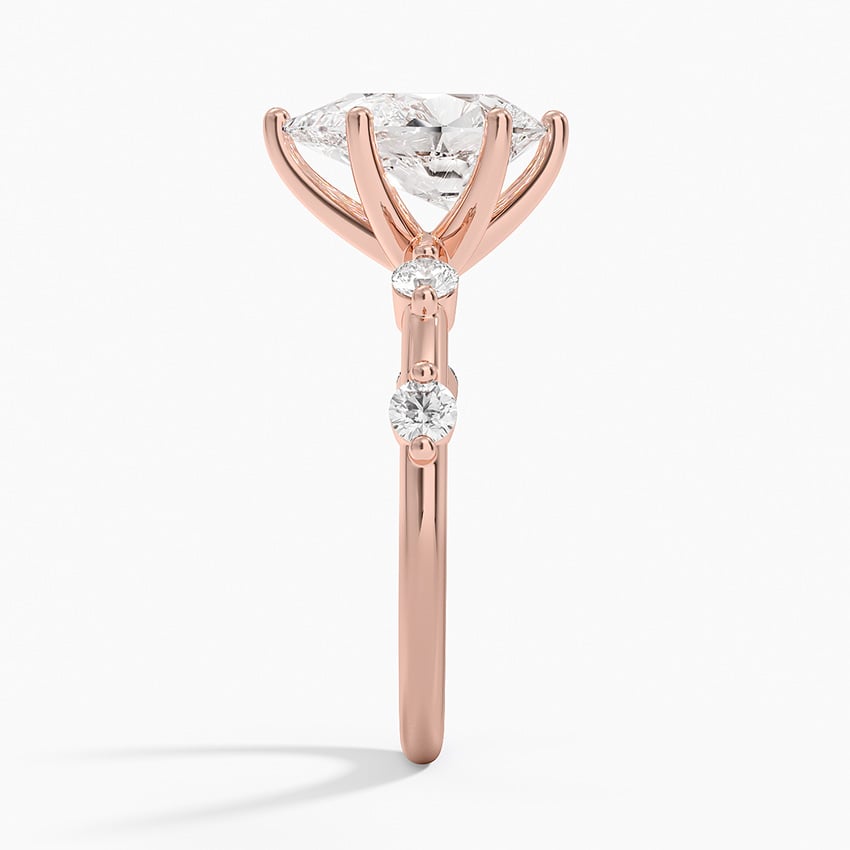 Bloom—Adorn Ring | Pear-Cut Lab-Grown Diamond | Prong-set Diamonds Ring in 18K Rose Gold