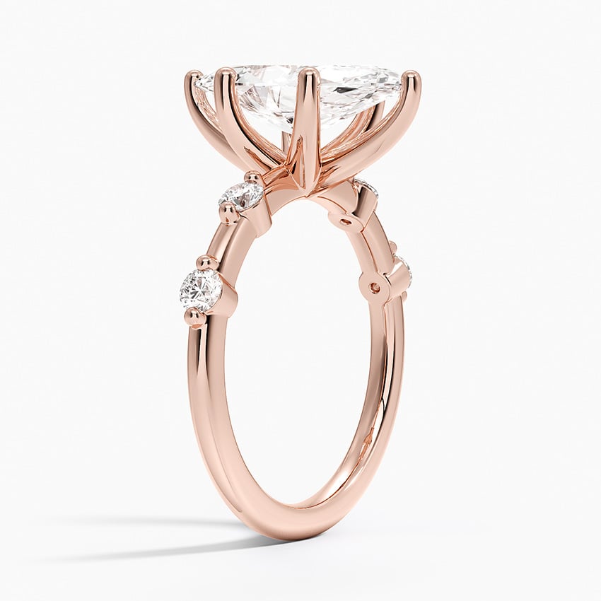 Ascend—Adorn Ring | Marquise-Cut Lab-Grown Diamond | Prong-set Diamonds Ring in 18K Rose Gold