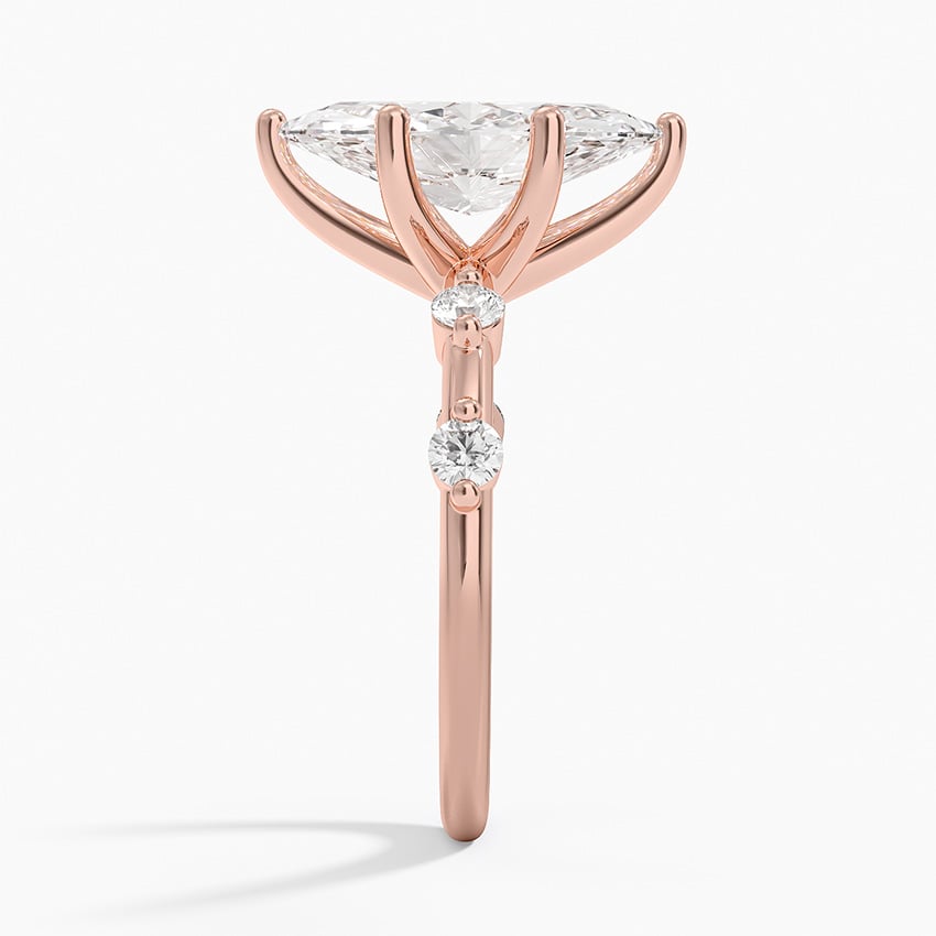 Ascend—Adorn Ring | Marquise-Cut Lab-Grown Diamond | Prong-set Diamonds Ring in 18K Rose Gold