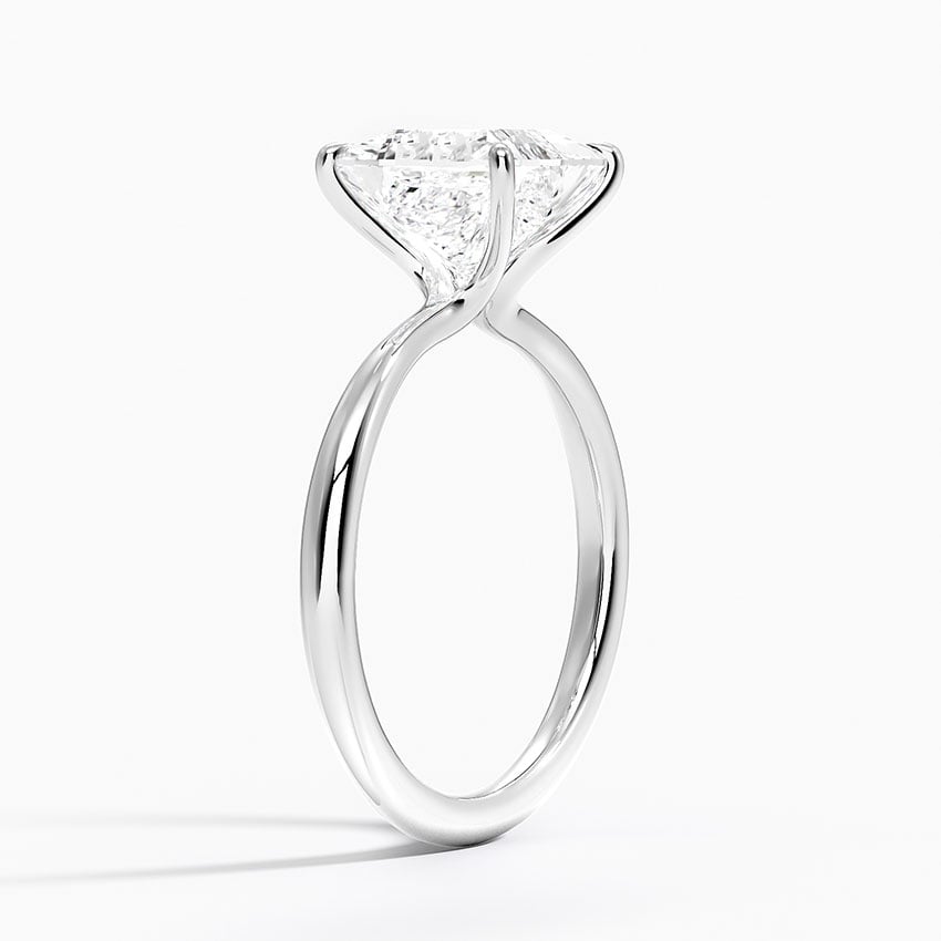 Radiate—Still Light Ring | Princess-Cut Lab-Grown Diamond | Solitaire Diamonds Ring in 18K White Gold