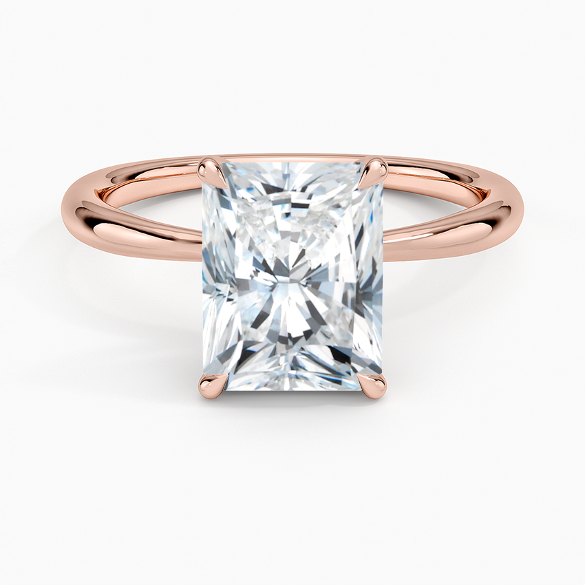 Radiate—Adorn Ring | Radiant-Cut Lab-Grown Diamond | Solitaire Diamonds Ring in 18K Rose Gold