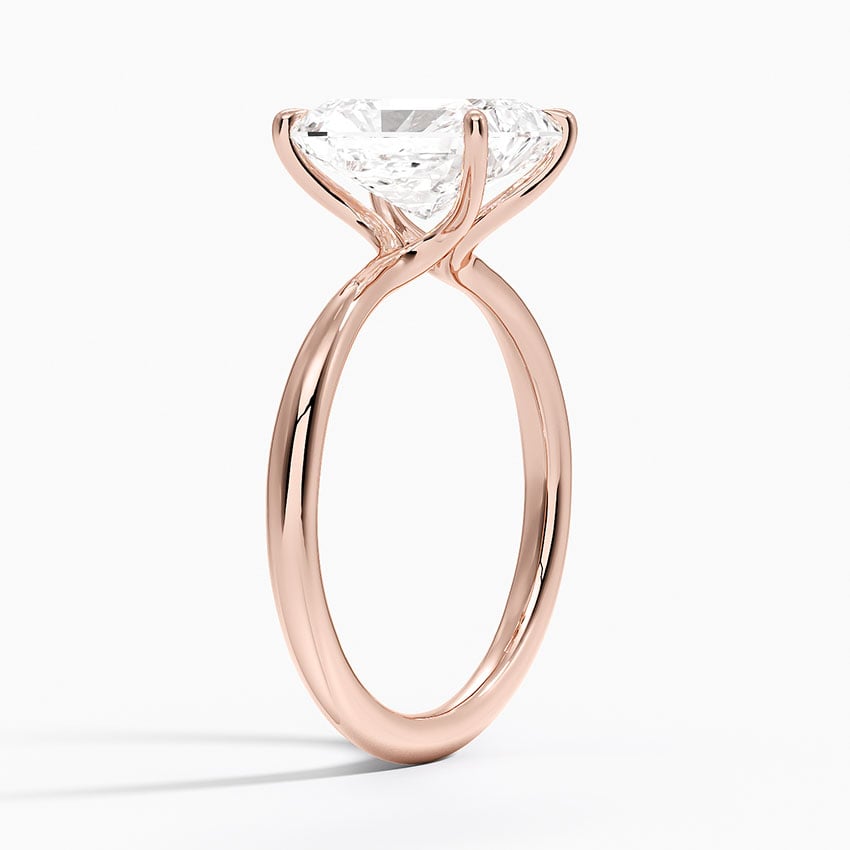 Radiate—Adorn Ring | Radiant-Cut Lab-Grown Diamond | Solitaire Diamonds Ring in 18K Rose Gold