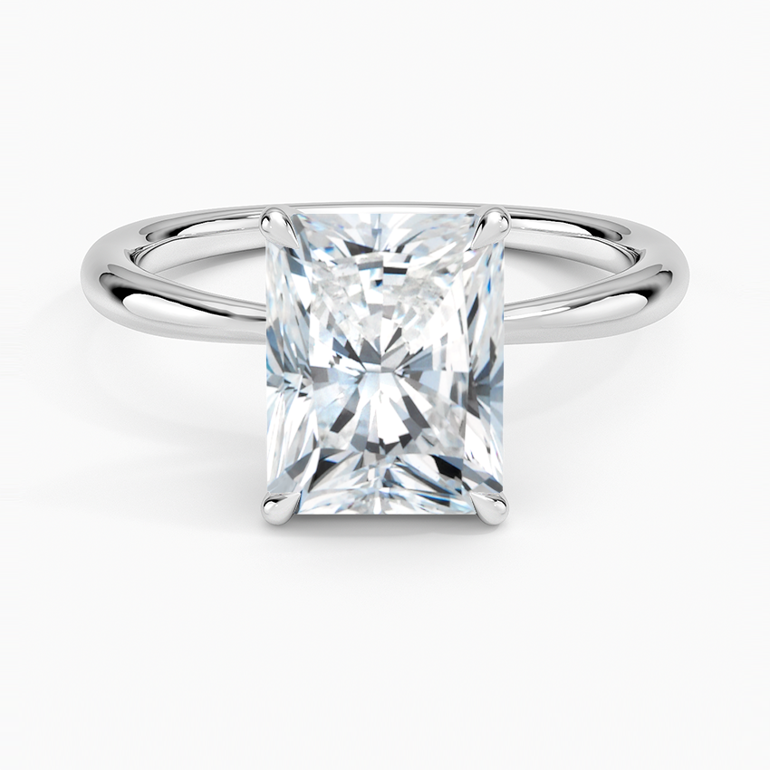 Radiate—Still Light Ring | Radiant-Cut Lab-Grown Diamond | Solitaire Diamonds Ring in 18K White Gold