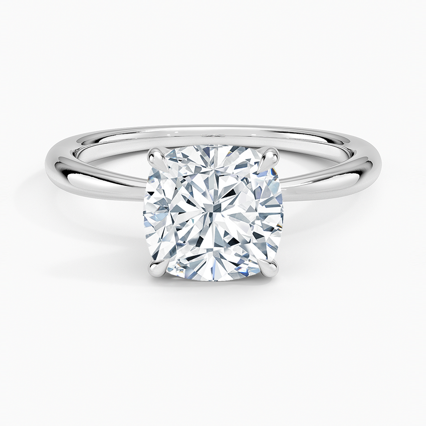 Ascend—Still Light Ring | Cushion-Cut Lab-Grown Diamond | Solitaire Diamonds Ring in 18K White Gold