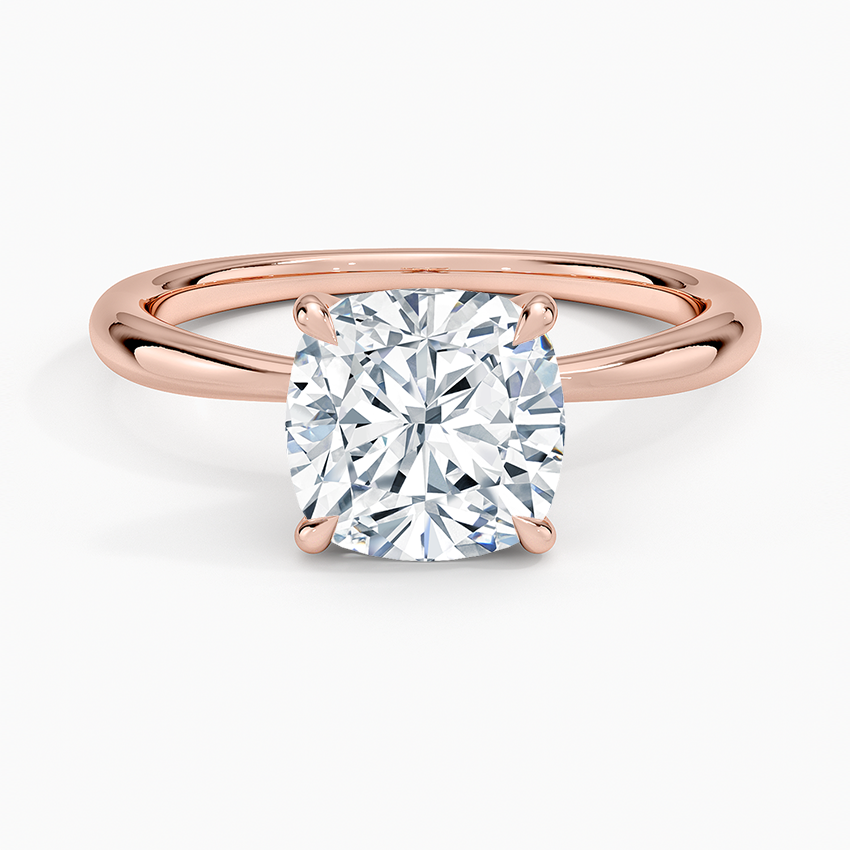 Ascend—Adorn Ring | Cushion-Cut Lab-Grown Diamond | Solitaire Diamonds Ring in 18K Rose Gold