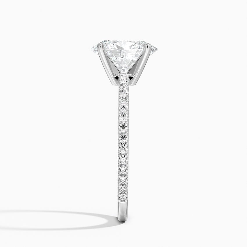 Bloom—Still Light Ring | Oval-Cut Lab-Grown Diamond | Three-Quarter Coverage Diamonds Ring in 18K White Gold