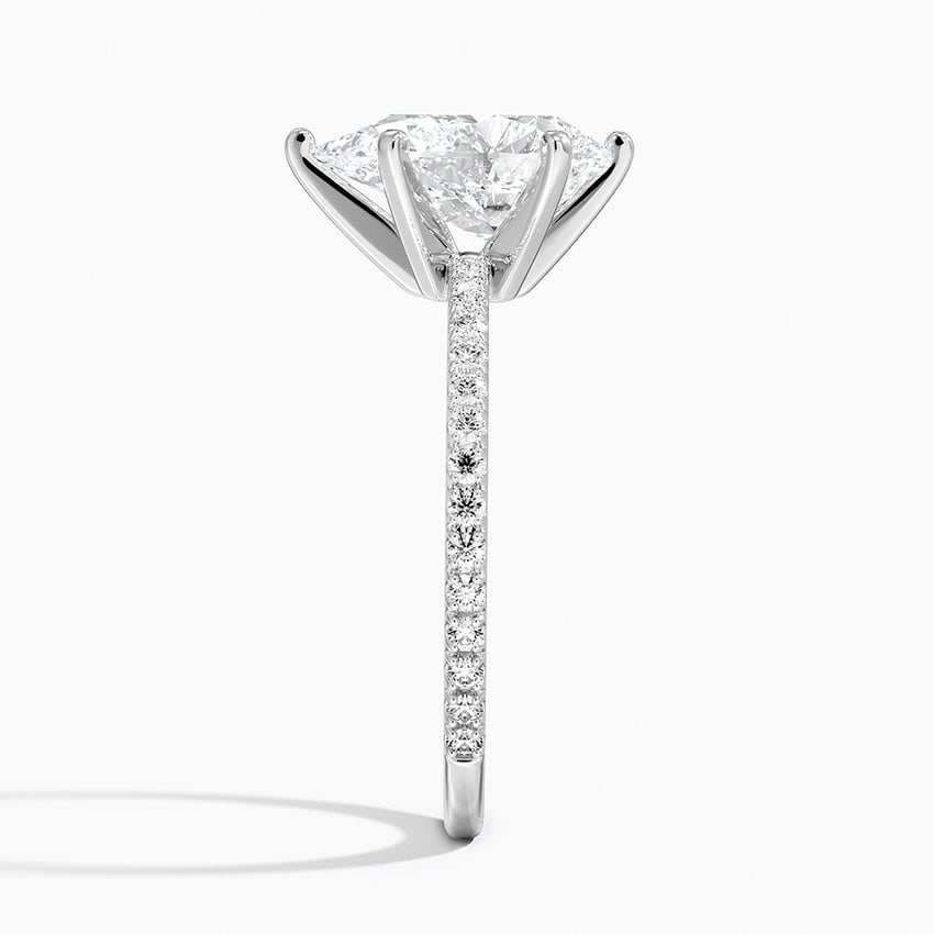 Bloom—Still Light Ring | Pear-Cut Lab-Grown Diamond | Three-Quarter Coverage Diamonds Ring in 18K White Gold