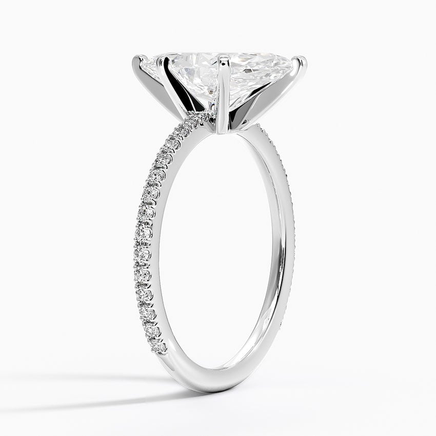 Ascend—Still Light Ring | Marquise-Cut Lab-Grown Diamond | Three-Quarter Coverage Diamonds Ring in 18K White Gold