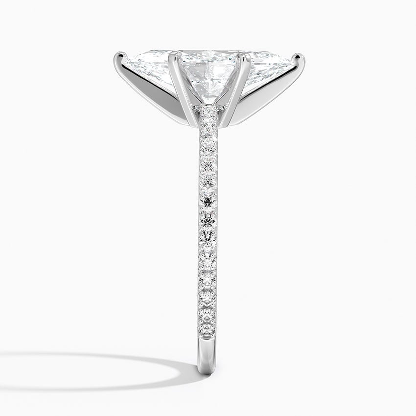 Ascend—Still Light Ring | Marquise-Cut Lab-Grown Diamond | Three-Quarter Coverage Diamonds Ring in 18K White Gold