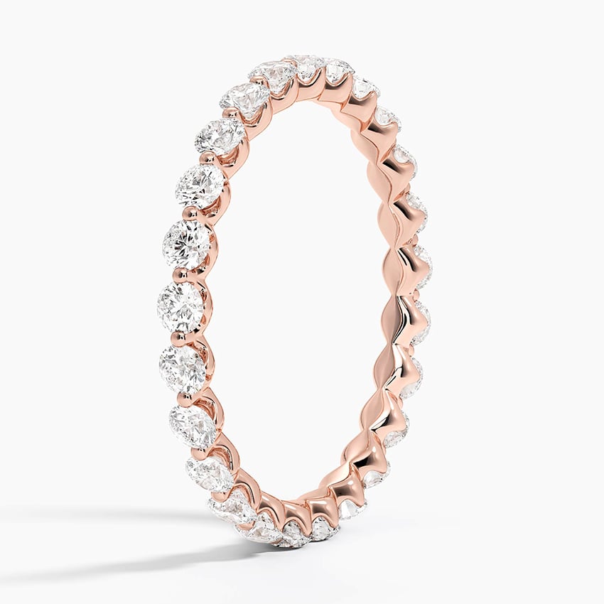 Milestone Band—Still Light Ring | Round-Cut Lab-Grown Diamond | Eternity Ring in 18K Rose Gold