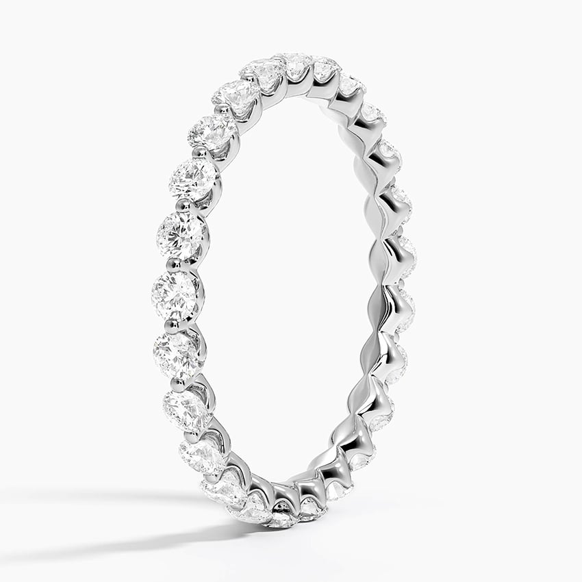 Milestone Band—Still Light Ring | Round-Cut Lab-Grown Diamond | Eternity Ring in 18K White Gold