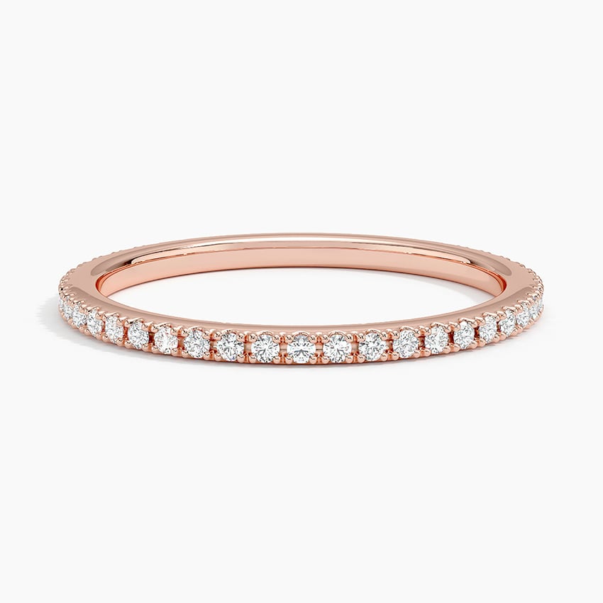 Milestone Band—Adorn Ring  | Round-Cut Lab-Grown Diamond | Pave Ring in 18K Rose Gold