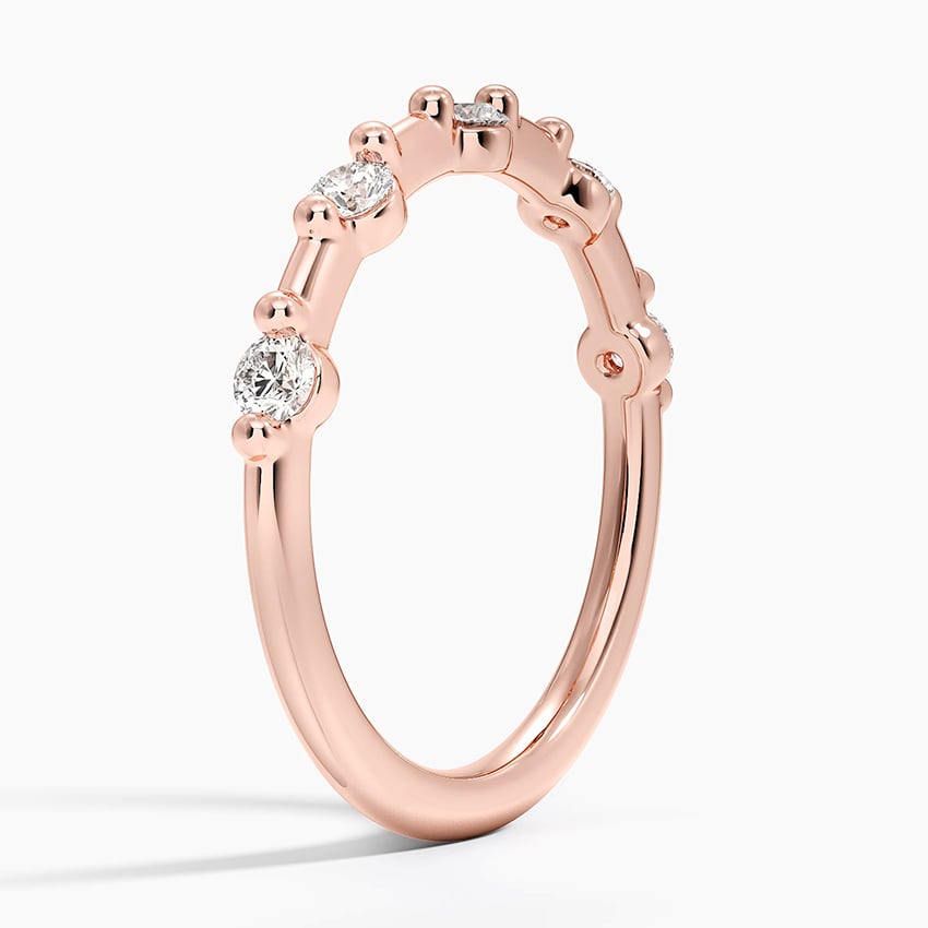 Milestone Band—Adorn Ring  | Round-Cut Lab-Grown Diamond | Prong-Set Ring in 18K Rose Gold