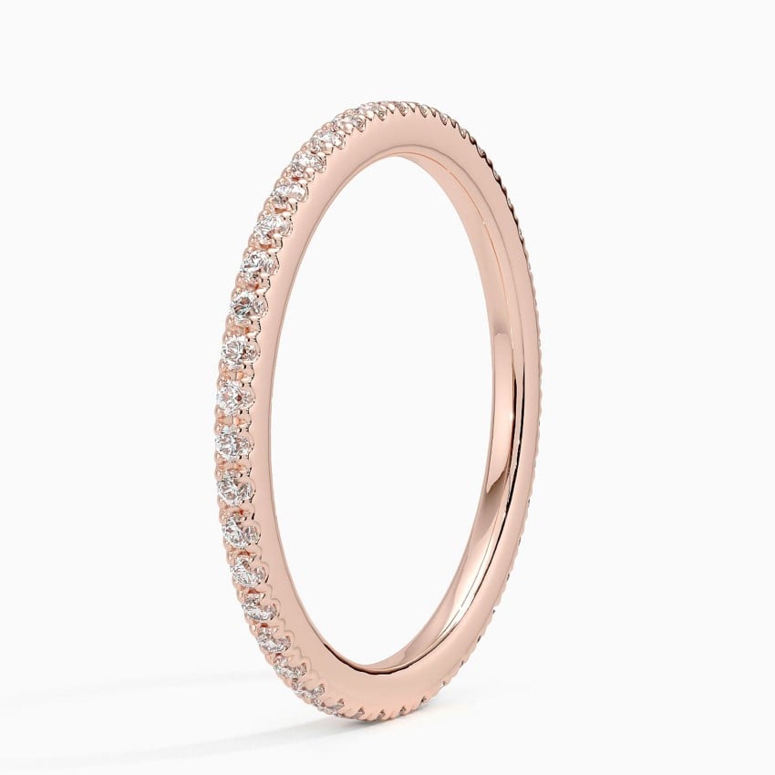 Milestone Band—Adorn Ring  | Round-Cut Lab-Grown Diamond | Pave Ring in 18K Rose Gold