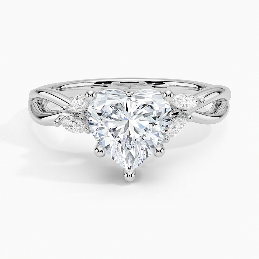 Bloom—Still Light Ring | Heart Diamond in Willow