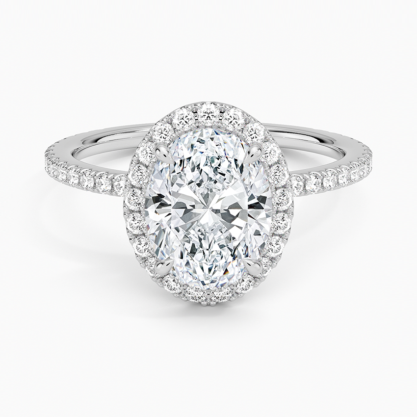 Bloom—Still Light Ring | Oval Diamond in Hidden Halo