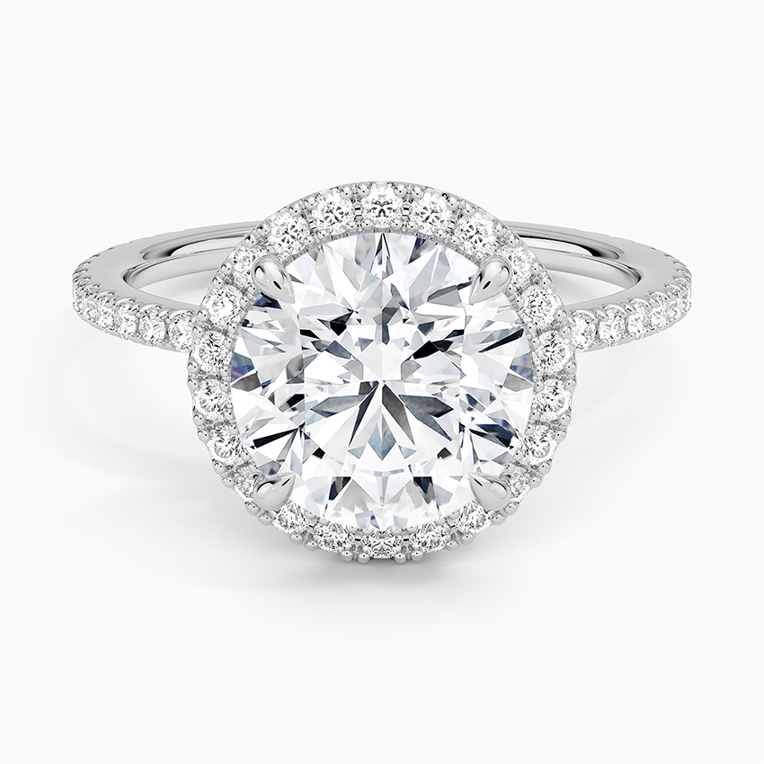 Bloom—Still Light Ring | Round Diamond in Hidden Halo