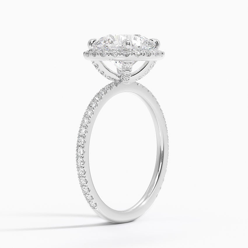 Bloom—Still Light Ring | Round Diamond in Hidden Halo