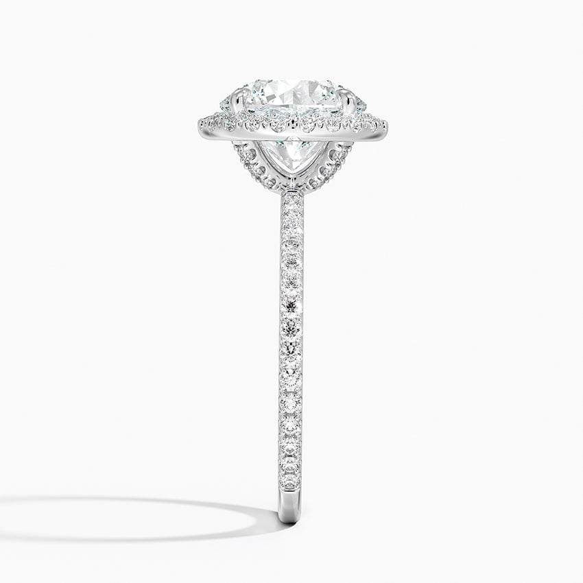 Bloom—Still Light Ring | Round Diamond in Hidden Halo