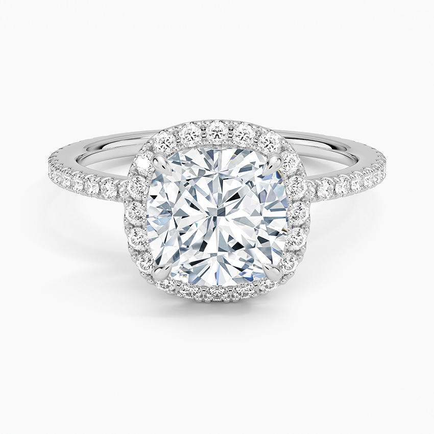 Ascend—Still Light Ring | Cushion Diamond in Hidden Halo