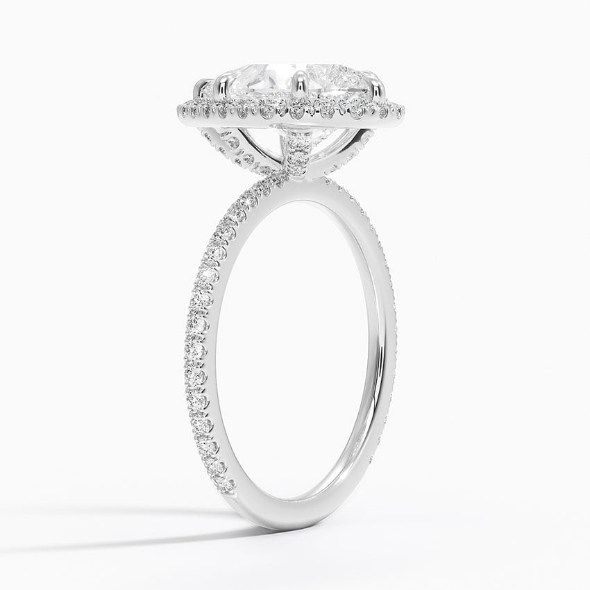 Bloom—Still Light Ring | Pear Diamond in Hidden Halo