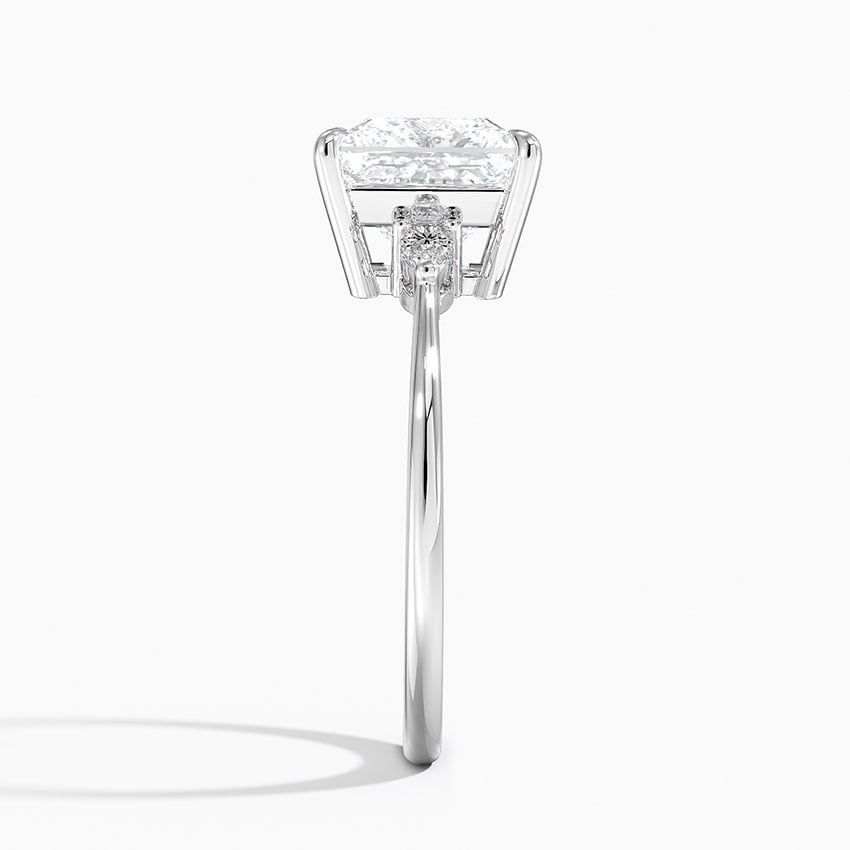 Radiate—Still Light Ring | Princess Diamond in Pear Three Stone