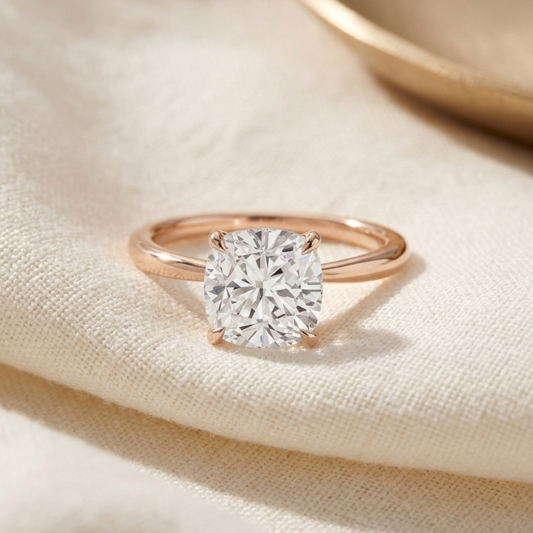 Ascend—Adorn Ring | Solitaire Cushion Diamond