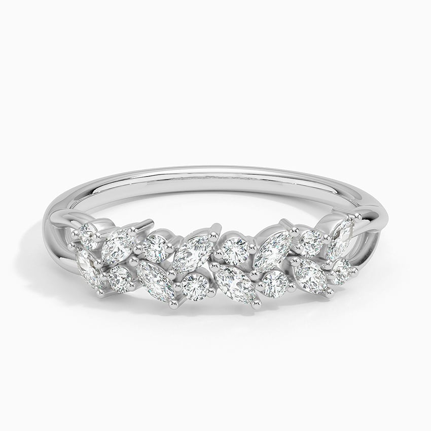 Milestone Band—Still Light Ring | Marquise Round Diamond Half Eternity